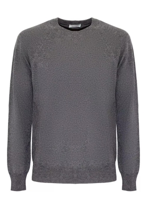 Kangra raglan-sleeve ribbed-trim wool sweater - Grey