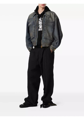 Versace elasticated-cuff trousers - Black