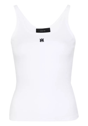 AMIRI MA embroidered ribbed tank top - White