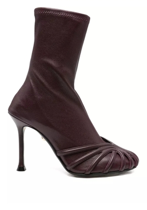 Alevì 70mm lambskin ankle boots - Red