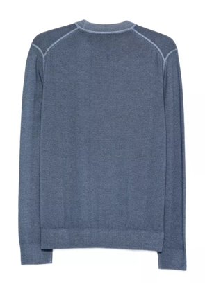 BOSS embroidered wool sweater - Blue