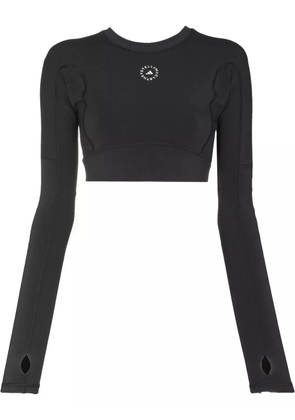 adidas by Stella McCartney TrueStrength cut-out training crop top - Black