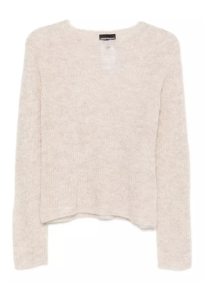 Emporio Armani crew-neck sweater - Neutrals