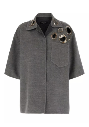 Fabiana Filippi crystal-embellishment shirt - Grey