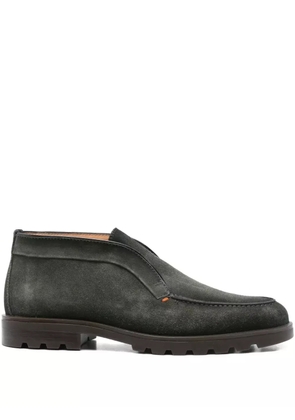 Santoni suede leather slip-on boots - V49 GREEN