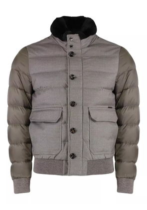 Moorer Fantoni quilted bomber jacket - WALNUTBEIGE