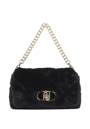LIU JO small quilted faux-fur shoulder bag - Black