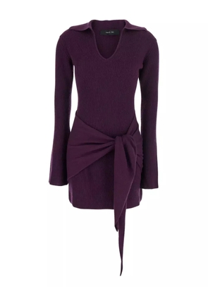 Federica Tosi ribbed tie-front dress - Purple