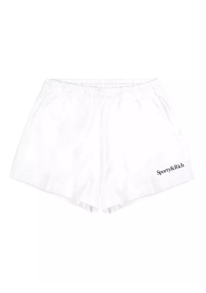 Sporty & Rich logo-embroidered shorts - White