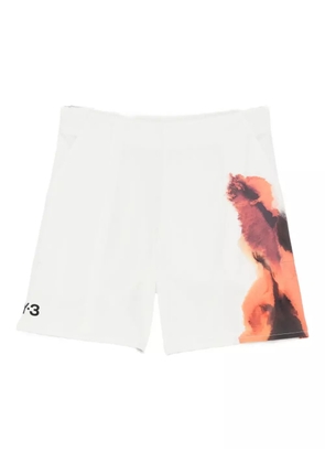 Y-3 abstract-print performance shorts - Neutrals