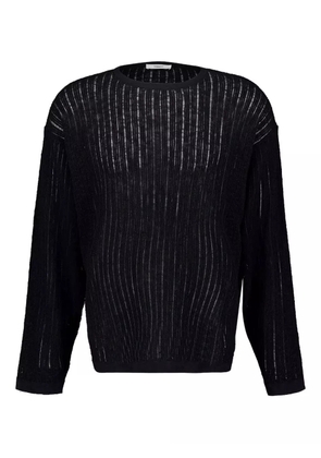 COMMAS pointelle knit sweater - Black