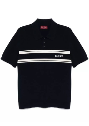 Gucci logo-jacquard polo shirt - Blue