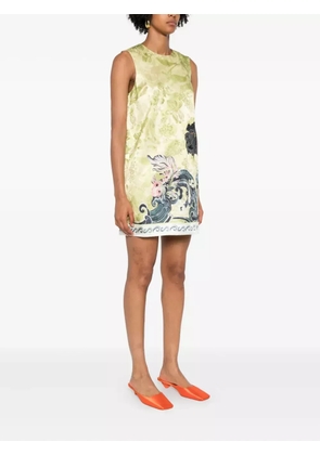 ALEMAIS Rochester floral-print sleeveless mini dress - Green