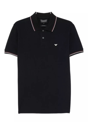 Emporio Armani tipped-collar polo shirt - Blue