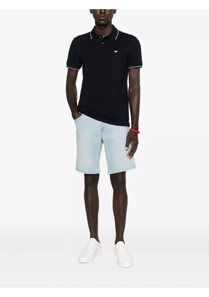Emporio Armani tipped-collar polo shirt - Blue