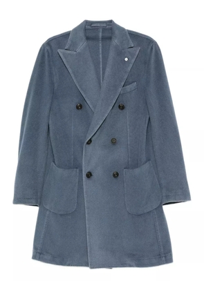 L.B.M. 1911 double-breasted patch-pocket coat - Blue