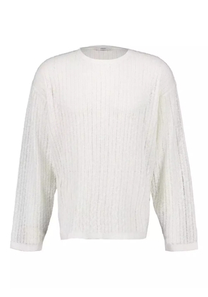 COMMAS pointelle knit sweater - White