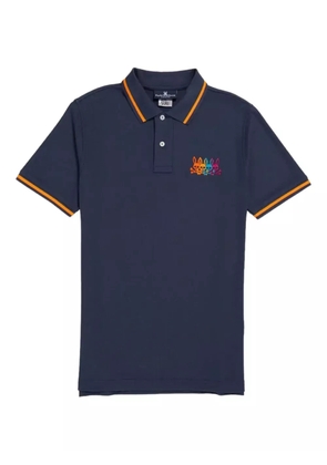 Psycho Bunny Lafayette stripe-detail polo shirt - Blue