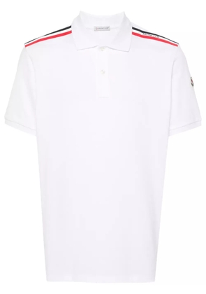 Moncler RWB-stripe polo shirt - White