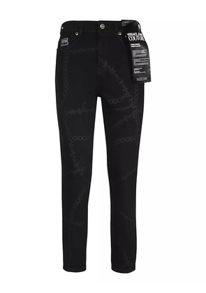 Versace Jeans Couture printed skinny jeans - Black