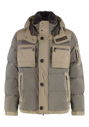 Moorer Biagio-OS1 hooded padded jacket - Green
