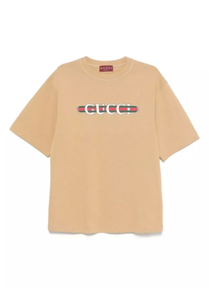 Gucci printed cotton T-shirt - Brown