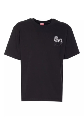 Kenzo tiger-embroidered T-shirt - Black