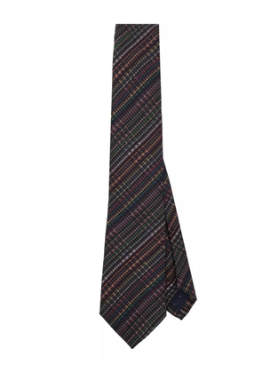 Paul Smith Signature Stripe houndstooth tie - Black