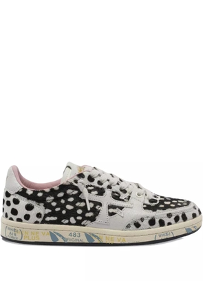 Premiata dalmatian-print lace-up sneakers - Black