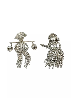 Jennifer Gibson Jewellery 1950s Pakula Figural rhinestone brooches - Silver