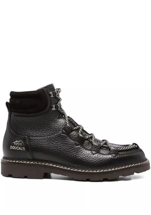 Doucal's lace-up leather boots - Brown