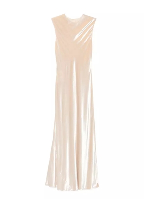 Alberta Ferretti silk slip midi dress - Neutrals