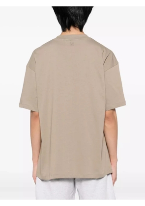 Represent logo-embroidered T-shirt - Brown