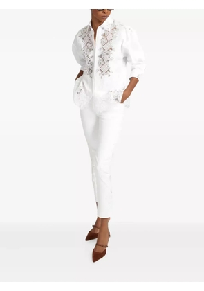 Ermanno Scervino lace-panel cotton shirt - White