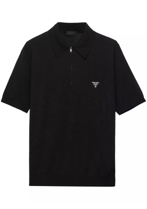 Prada Superfine wool polo shirt - Black