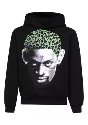 Vlone x Dennis Rodman Cheetah cotton hoodie - Black
