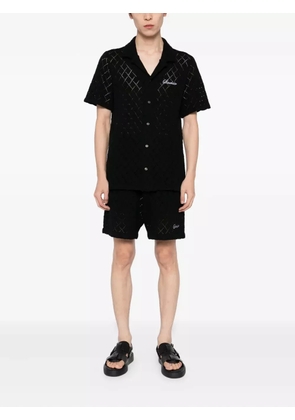 Sinclair logo-embroidered shirt - Black