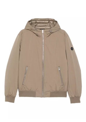 BOSS hooded zip-front jacket - Neutrals