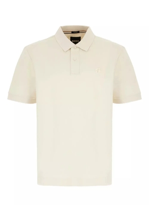 HUGO embroidered logo polo shirt - Neutrals