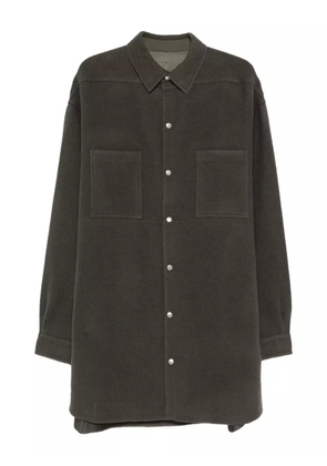 Rick Owens double-pocket wool shirt jacket - Green