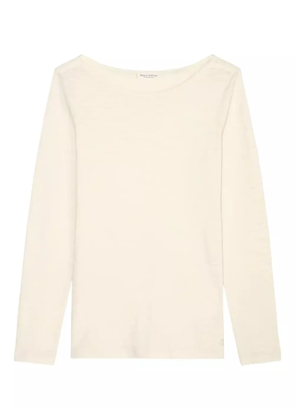 Marc O'Polo wide-neck long-sleeve top - Neutrals