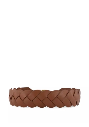 Altuzarra braided leather square-buckle belt - Brown