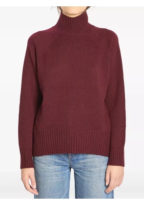 Allude turtleneck ribbed-trim sweater - Red