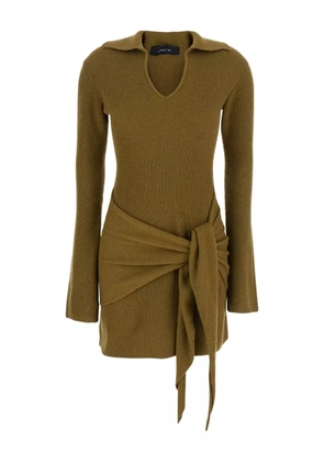 Federica Tosi ribbed knit tie-front dress - Brown