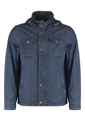 Moorer hooded denim jacket - Blue