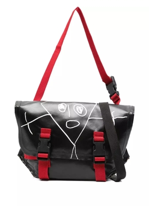 Plan C doodle print buckle bag - Black