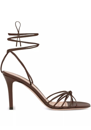 Gianvito Rossi lace-up leather sandals - Brown
