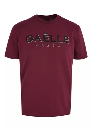 Gaelle logo-print T-shirt - Red