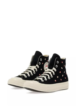 Converse strawberry-embroidered sneakers - Black