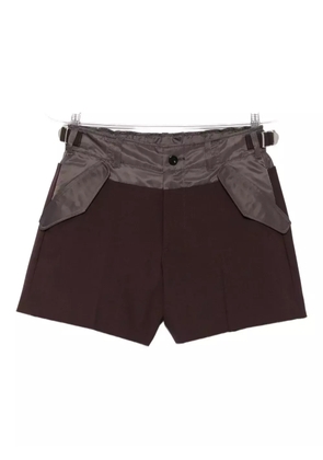 sacai panelled tailored shorts - Brown